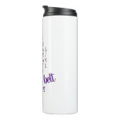 Modern Trendy Karate Silhouette Girly Pink Martial Thermosbeker (Geroteerd rechts)