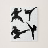 Modern trendy karate / taekwondo / judo legpuzzel (Verticaal)