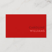 Modern trendy kersenrood visitekaartje (Voorkant)