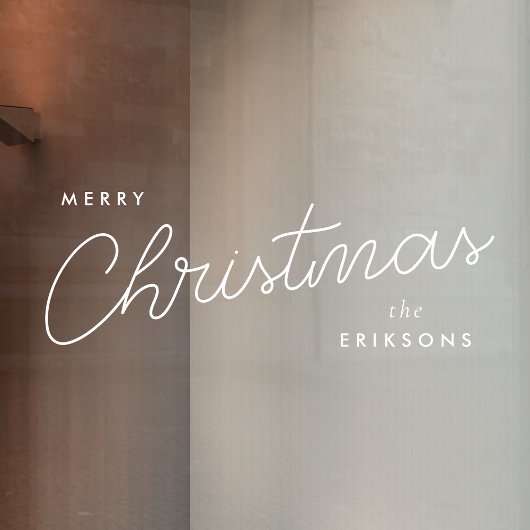 Modern Trendy Kerstmis | Stijlvol handgeschreven Raamsticker
