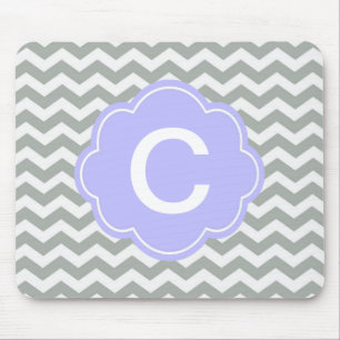 Modern, trendy, klassieke grijze en witte chevron muismat