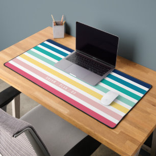 MODERN TRENDY kleurrijk pastel streep patroon Bureaumat