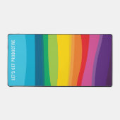 MODERN TRENDY kleurrijke biologische abstracte reg Bureaumat (Voorkant)