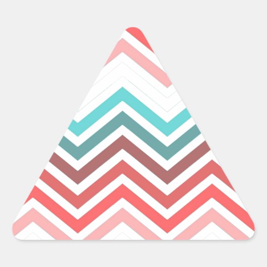 Modern, trendy, kleurrijke chevron zigzag sticker (Voorkant)