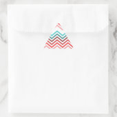 Modern, trendy, kleurrijke chevron zigzag sticker (Tas)