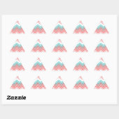 Modern, trendy, kleurrijke chevron zigzag sticker (Vel)