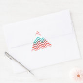 Modern, trendy, kleurrijke chevron zigzag sticker (Envelop)