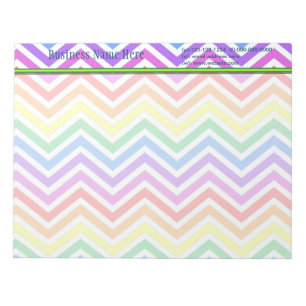 modern, trendy kleurrijke regenboog chevron zigzag notitieblok