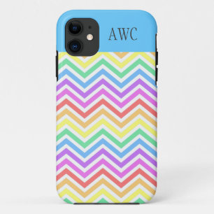 Modern, trendy, koele regenboog chevron Case-Mate iPhone case