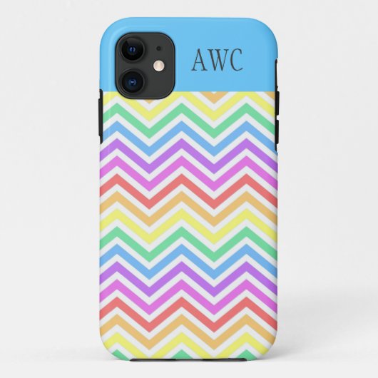 Modern, trendy, koele regenboog chevron Case-Mate iPhone case (Achterkant)