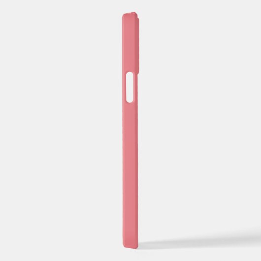 Modern trendy koraal roze kalligrafie scriptnaam iPhone hoesje (Rechterkant)