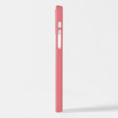 Modern trendy koraal roze kalligrafie scriptnaam iPhone hoesje (Linkerkant)