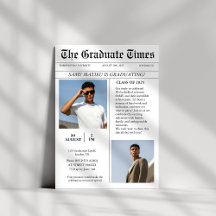 Modern Trendy krant foto afstuderen