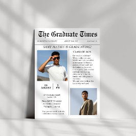 Modern Trendy krant foto afstuderen Kaart