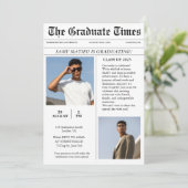 Modern Trendy krant foto afstuderen Kaart (Staand voorkant)