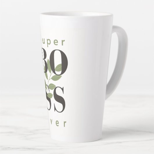 Modern Trendy Latte Mok cadeau voor beste baas ooi (Rechterhoek)