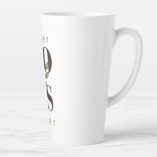 Modern Trendy Latte Mok cadeau voor beste baas ooi (Rechts)