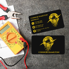 Modern trendy levendig elektricien Visitekaartje