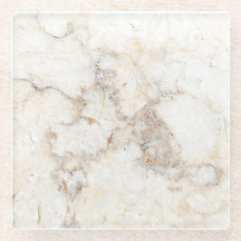Modern Trendy Light Brown Marble Glazen Onderzetter