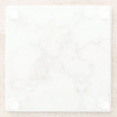 Modern Trendy Light Brown Marble Glazen Onderzetter (Achterkant)