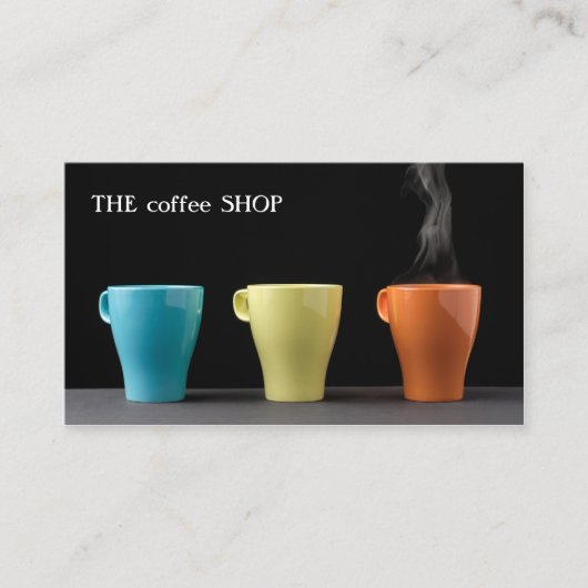 Modern Trendy Loyalty Kaart Coffee Tea Shop (Voorkant)