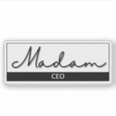 Modern Trendy Madam CEO Sticker (Voorkant)
