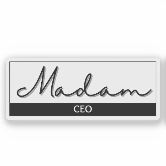 Modern Trendy Madam CEO Sticker (Voorkant)