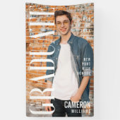 Modern Trendy Magazine Hoesje Foto Afstuderen Spandoek (Verticaal)