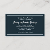 Modern Trendy Makeup Artist Tropical Leaf Greenery Visitekaartje (Achterkant)