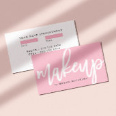 Modern Trendy Makeup Script Appointer Roze Visitekaartje