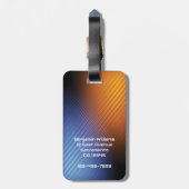 Modern Trendy Mannen Bagagelabel (Achterkant verticaal)