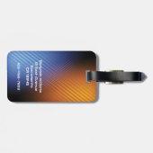 Modern Trendy Mannen Bagagelabel (Achterkant horizontaal)