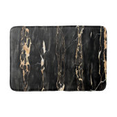 Modern Trendy Marble Pattern in Black Gold Grey Badmat (Voorkant)