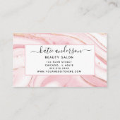 Modern trendy marmer visitekaartje (Achterkant)