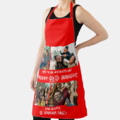 Modern trendy Merry and Bright Family Foto Schort (Insitu)