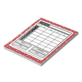 Modern Trendy Merry Christmas Bunco Score Notitieb Notitieblok (Linkerzijde)