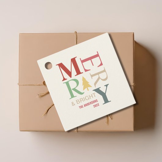 Modern Trendy Merry en helder minimalistisch kleur Bedankjes Labels