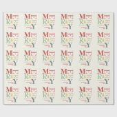 Modern Trendy Merry en helder minimalistisch kleur Cadeaupapier (Vlak)