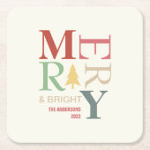 Modern Trendy Merry en helder minimalistisch kleur Kartonnen Onderzetters (Voorkant)