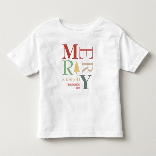 Modern Trendy Merry en helder minimalistisch kleur Kinder Shirts (Voorkant)