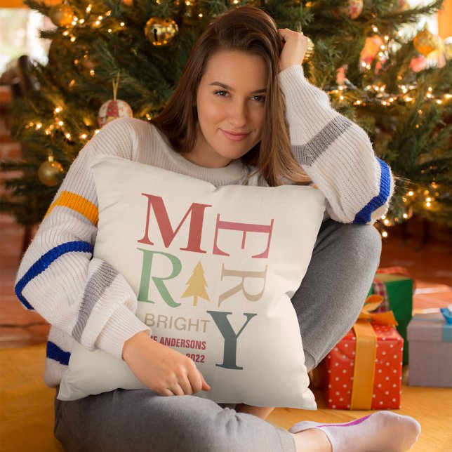 Modern Trendy Merry en helder minimalistisch kleur Kussen (Creator heeft geüpload)