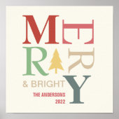 Modern Trendy Merry en helder minimalistisch kleur Poster (Voorkant)