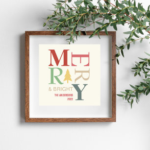 Modern Trendy Merry en helder minimalistisch kleur Poster
