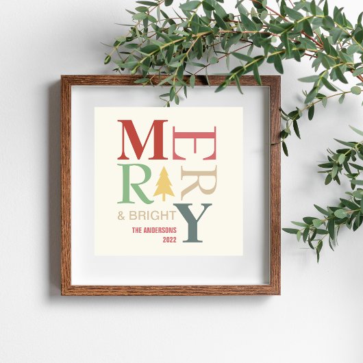 Modern Trendy Merry en helder minimalistisch kleur Poster