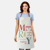 Modern Trendy Merry en helder minimalistisch kleur Schort (Gedragen)