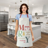 Modern Trendy Merry en helder minimalistisch kleur Schort