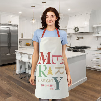 Modern Trendy Merry en helder minimalistisch kleur Schort