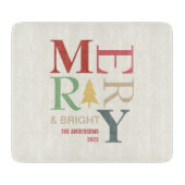 Modern Trendy Merry en helder minimalistisch kleur Snijplank (Voorkant)