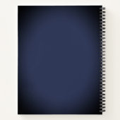 Modern Trendy Mijn Verse Start Navy Blauw en Beige Notitieboek (Achterkant)