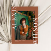 Modern Trendy Minimalist 3 foto Afstuderen Kaart